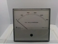 TRIPLETT MODEL 420-G PANEL METER, 0-750 D.C. MILLIAMPERES