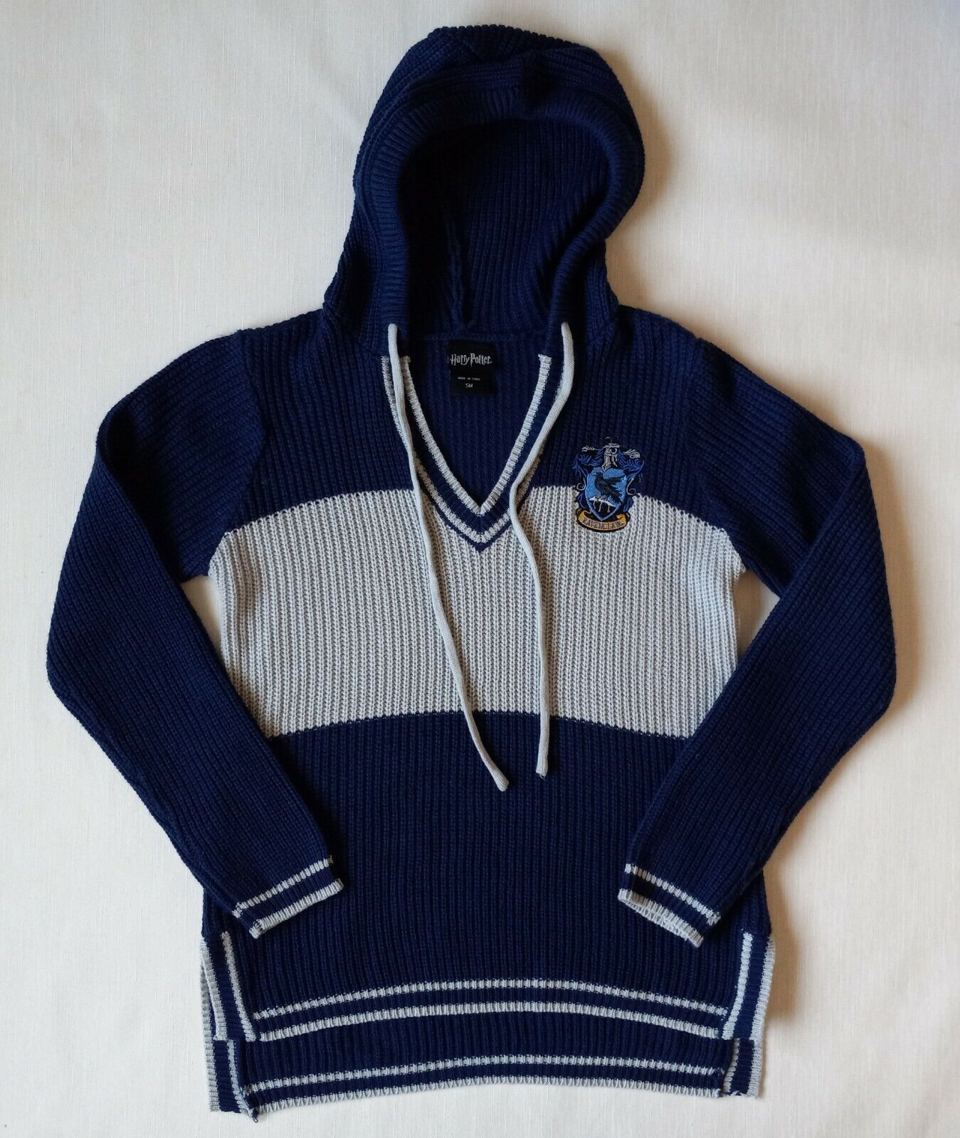 Hoodie Crest Womens Potter Top Harry Blue | Ravenclaw Small Sweater Knit eBay Oversized