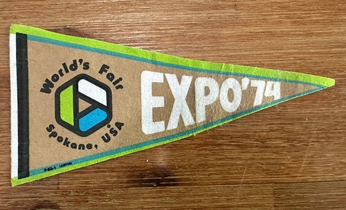World's Fair Expo'74 - Spokane, WA ~ Souvenir Flag - 7.5" x 4" - Picture 1 of 2