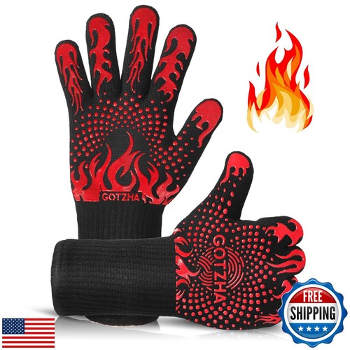 Grillhandschuhe für Smoker, 1472°F extrem hitzebeständige Handschuhe, 12 Zoll Silikon  - Bild 1 von 5