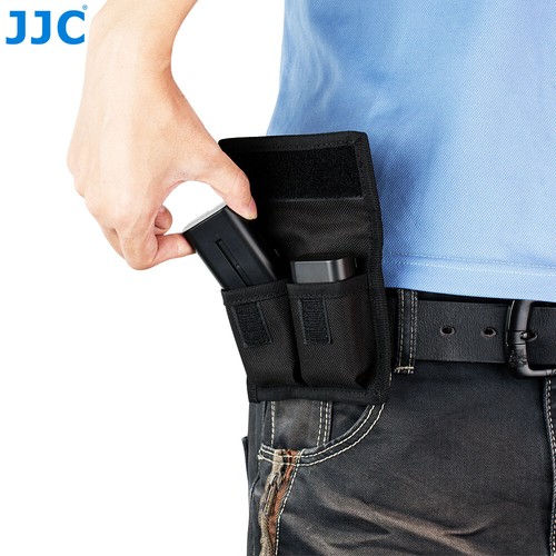 JJC 2 Slot Camera Battery + Card Pouch Bag Holder for Nikon Z50 Fujifilm X100V - Picture 12 of 12