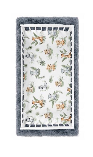 Lenzuolo con angoli neonato 100% cotone materasso letto bambino 140x70 cm Africa foto 2