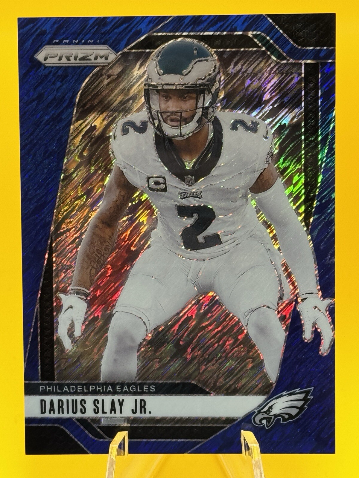 2024 PANINI PRIZM FOTL DARIUS SLAY JR Blue Shimmer PRIZM /25