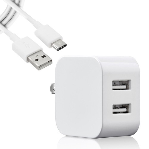 2in1 Dual USB Power Wall Adapter Cable for T-Mobile Samsung Galaxy S21 SM-G991U1 - 第 1/1 張圖片