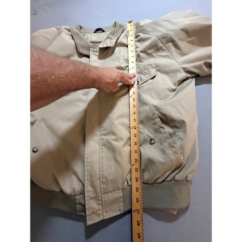 Brooks Brothers Wool Jacket Mens 50 Beige Zip Pocketed Harrington Coat - Picture 10 of 11