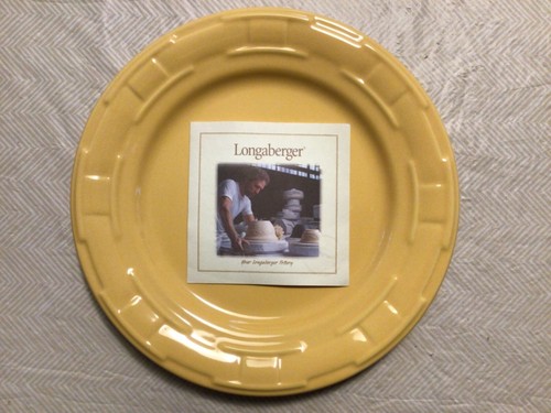Longaberger Woven Traditions BUTTERNUT YELLOW 9” Luncheon Plate (1) NIB! #BS-1