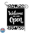 Open Sign Garden Flag Come In We Are Open Worn Welcome Yard Flag Banner Garde