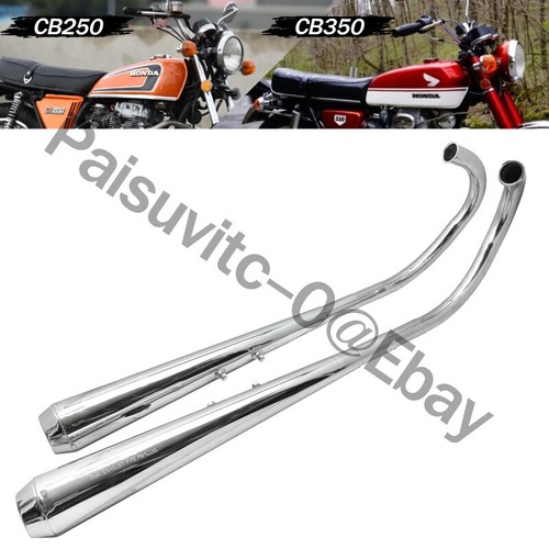 Fit Honda CB250 CB350 CB250/350 Exhaust Muffler Set+Exhaust Header Pipe set [PT] - Picture 2 of 6