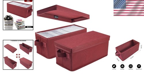 Moisture-Proof Foldable CD Storage Container - Efficient Home Office Organizer - Picture 2 of 8