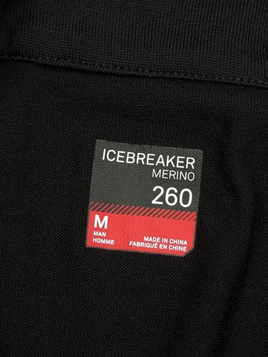 Icebreaker 260 Tech Long Sleeve Half Zip Merino Wool Base Layer Black Thermo - Bild 5 von 8