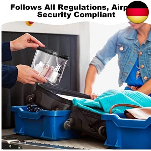 Aucuu 1L Flugzeug Beutel Flüssigkeiten, 20x20cm Kulturbeutel Transparen Reise - Bild 6 von 8