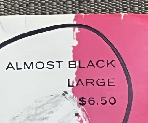 Size L Victoria's Secret Lasting Luxuries ALMOST BLACK Vintage Pantyhose~ NEW - Picture 2 of 6