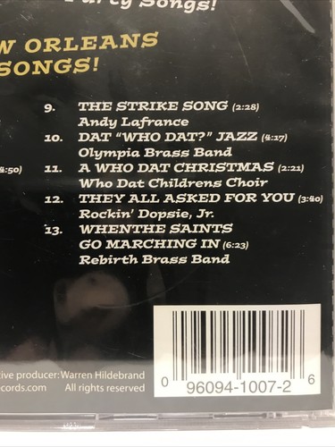 Who Dat: New Orleans Party Songs by Various (CD, 2006) MG1007 / NEW - Foto 4 di 6