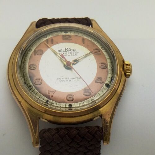 Delbana 17 Jewel Gold Filled Case Manual Wind Wrist Watch Running Untimed E598 - Picture 2 of 9