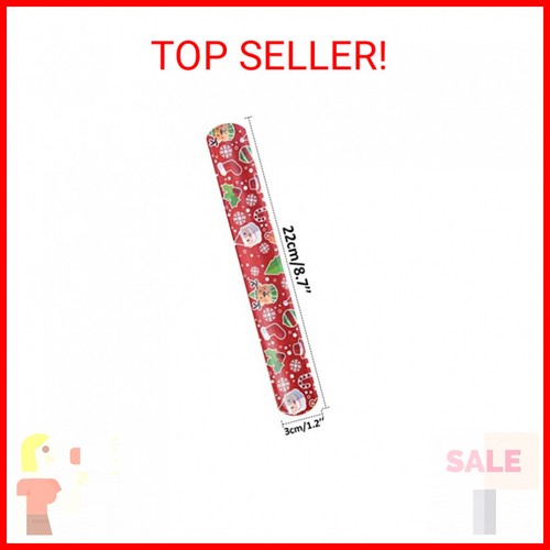 48PCS Christmas Slap Bracelets Slap Xmas Snap Bracelet Party Favors Toys Slap Ba - Picture 2 of 2