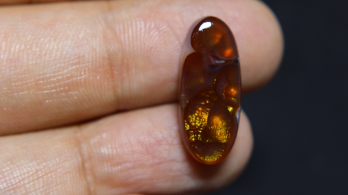 10.00 Carat Mexican Fire Agate Cabochon Natural Loose Gemstone Cabochon Natural - Video 1 of 1