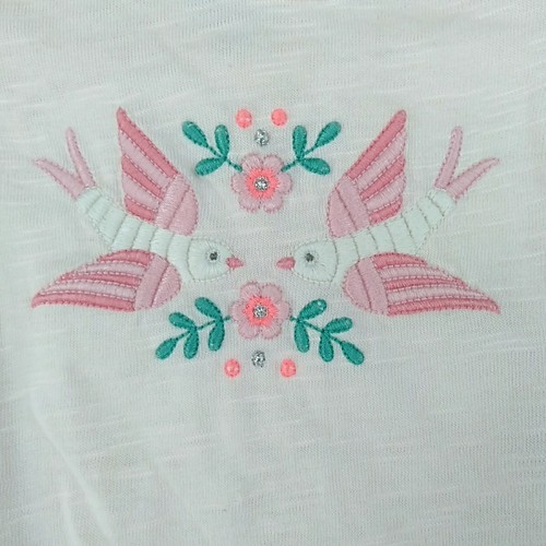 Pure Baby Girls Bundle Size 00 3-6 Months Pink White Romper Dress Jacket Birds - Picture 9 of 18
