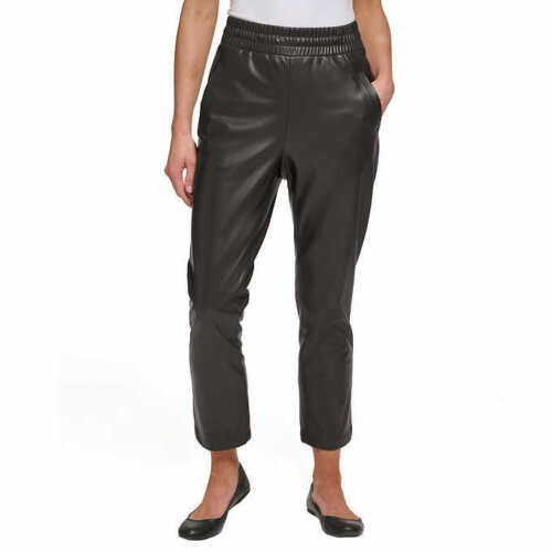 DKNY Jeans Ladies' Faux Leather Pull-On Pant - Picture 10 of 17