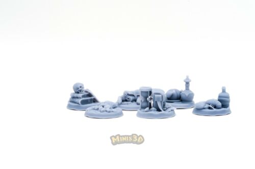 Objective Markers / Tokens - HQ - Minis3D