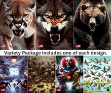 Paper Shooting Targets for Handgun Pistol Practice, 7 Different Quality Targets