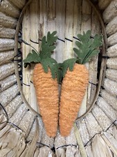 Artificial  Fake Vegetables Floral Crafts Decorations FLOCKED CARROTS Lot FCX2