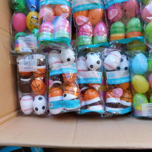 726pc Fillable Plastic Easter Eggs Neon Pastel Sports Emoji Unicorn Bulk #C615 - Picture 7 of 12