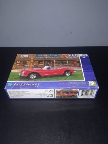 New In Box Puzzle Bug Classic Red Convertible 500 Piece Puzzle - Picture 3 of 5