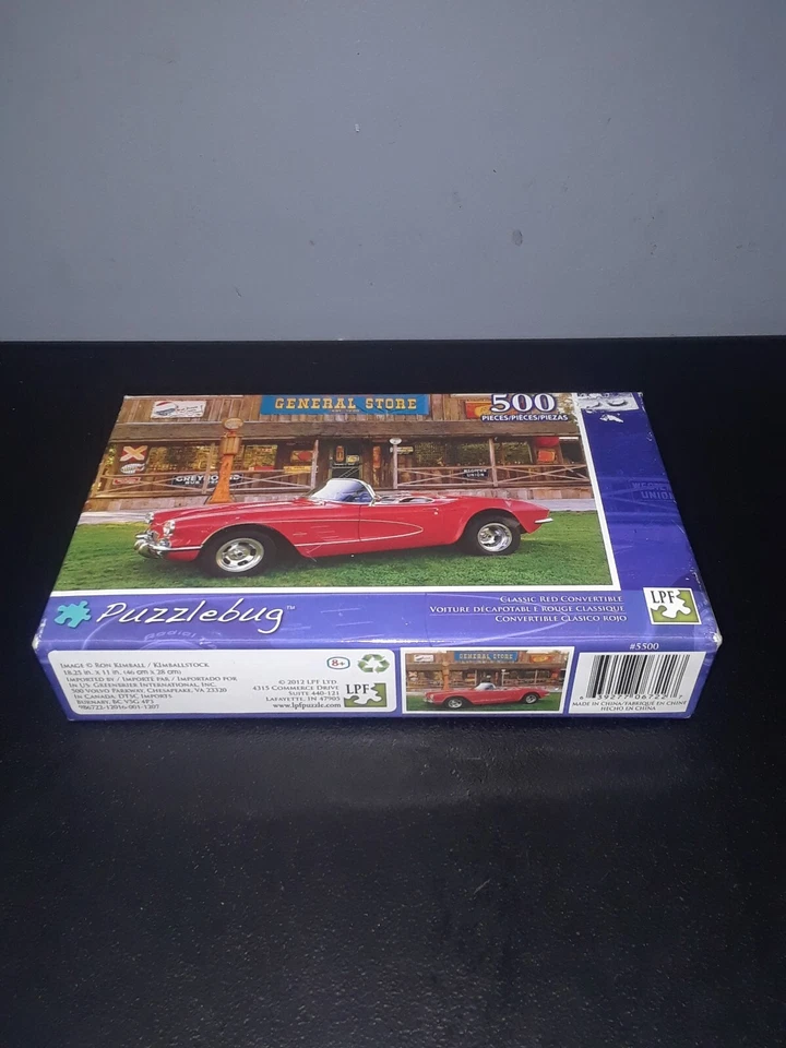 New In Box Puzzle Bug Classic Red Convertible 500 Piece Puzzle - Image 3 of 4