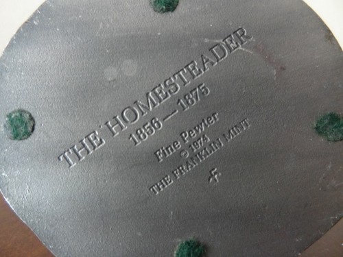 The Franklin Mint Fine Pewter Figur THE HOMESTEADER American People 1974 - Bild 8 von 8