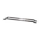 TrailFX Truck Bed Side Rail - Stake Pocket Mnt Pol SS W/O Tie Down No Tool Box D