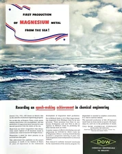 Dow Chemical Co Midland Michigan Magnesium From The Sea 1941 Vtg Mag Print Ad