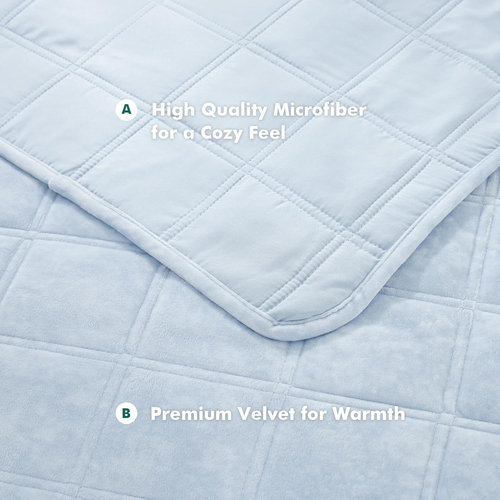 Velvet Quilt King Size, Luxury Bedspread Bedding Set, Ultra Soft Coverlet Oversi - Picture 4 of 6
