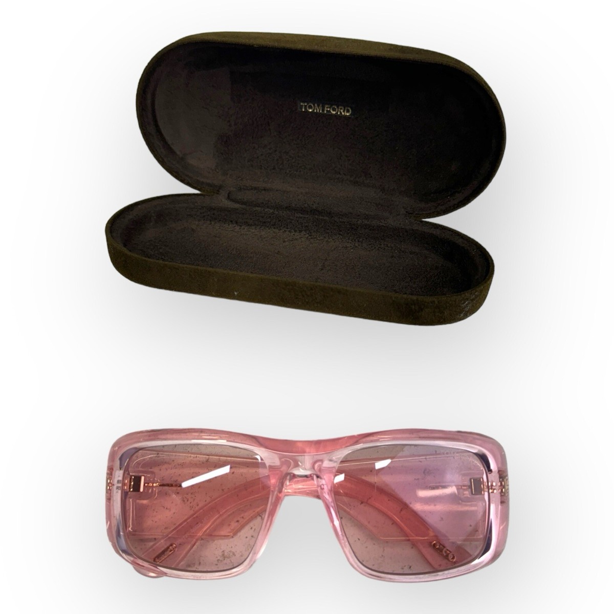 New Tom Ford TF731 Aristotle 72Y Transparent Pink Sunglasses 