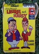 LAUREL  HARDY 1972 CARD GAME LARRY HARMON EDU-CARDS U.S.A. Graphic Cartoon Box