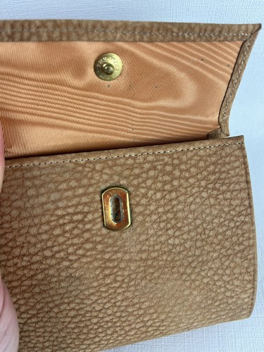 Vintage PRINCESS GARDNER French Purse B-Fold Tan Camel Leather Wallet w/ Studs - Picture 7 of 9