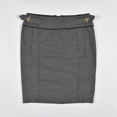 Max&Co MAX MARA Classic Pencil Office Business Unlined Skirt Herringbone 4 US