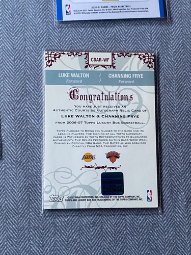 2006-07 Luxury Box LUKE WALTON CHANNING FRYE /79 Dual Auto Relic Lakers Knick - Picture 2 of 3