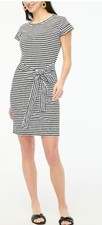 Nwt J.Crew Factory Short-sleeve striped tie-waist T-shirt dress Size Small