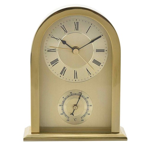 Reloj de abrigo de aluminio dorado arqueado Widdop W2844 - Imagen 1 de 4