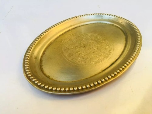 Antique Old German Silver Made In England Floral Serving Plate Tray Rare - Picture 4 of 8
