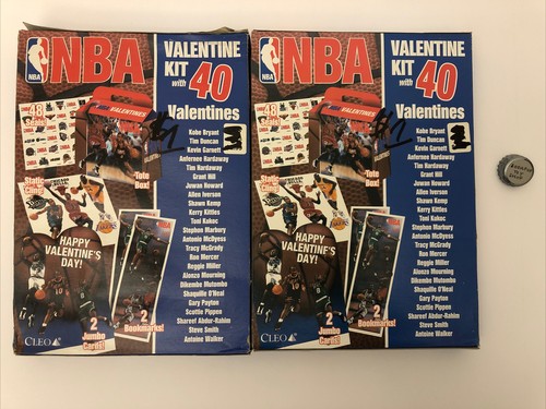One Box of Cleo NBA Basketball Valentines Kit with 40 Cards Kobe Bryant 1999
