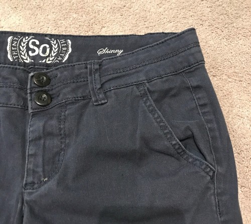 Junior’s SO Skinny Uniform Pants, Size 3, Navy, School Uniform - Picture 4 of 5