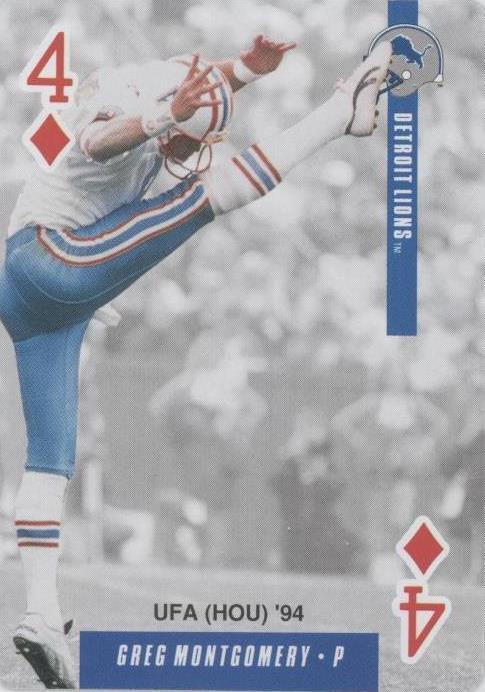 1994 Bicycle Ditka's Picks Playing Cards Greg Montgomery #4D - 1 of 2