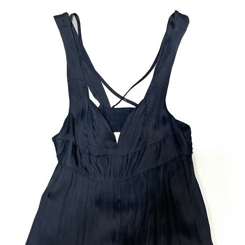 Mono para mujer Anthropologie negro talla XXSP aberturas laterales espalda abierta con elástico - Imagen 3 de 8