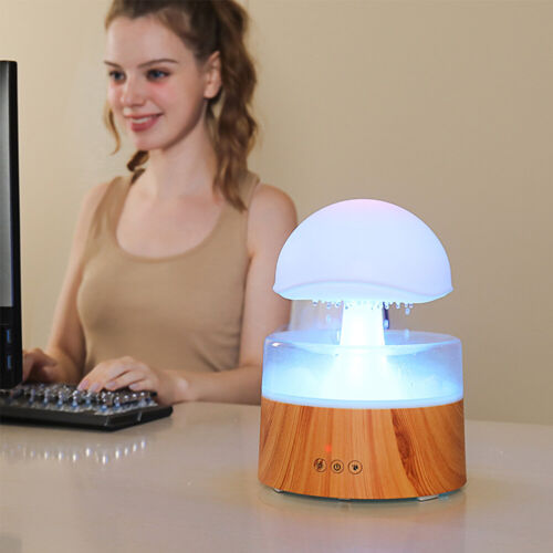 Mushroom Rain Cloud Humidifier Water Drip with 7 Color Light Convenient Portable - Picture 3 of 17