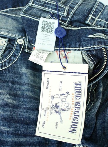 TRUE RELIGION Straight Flaps Pockets Big T Men's Jeans Kings Island NWT - Picture 6 of 6