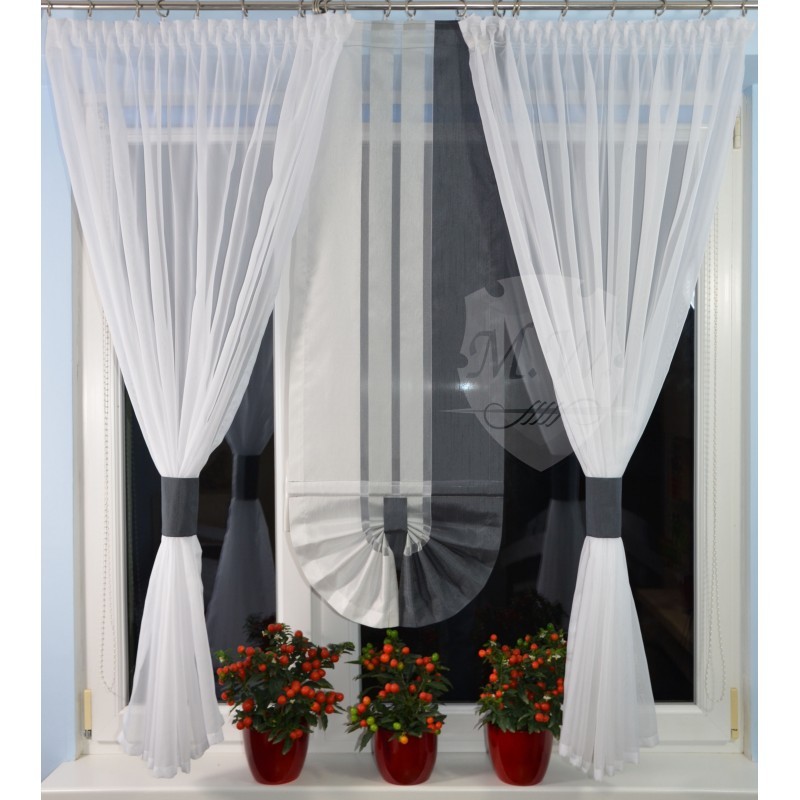 Moderne Gardinen Wohnzimmer Fensterdekoration Anthrazit Fenster 80 140 Nr 665 Ebay