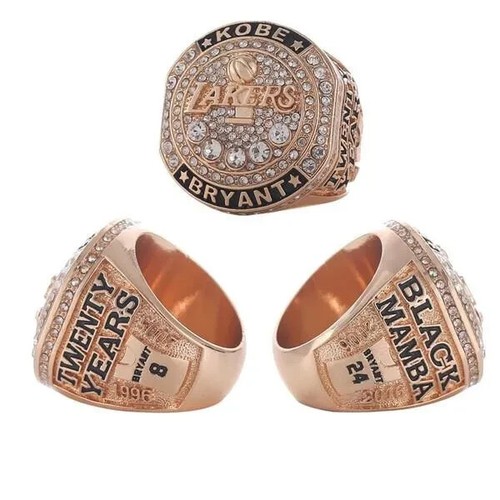 Lakers 2016 Memorial Kobe Bryant #8 and #24 Replica Ring With Wooden Display Box - Picture 7 of 9