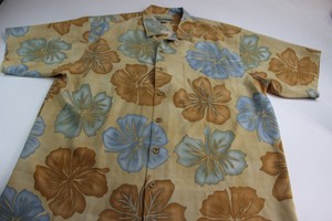 Kahala-100-Silk-Bold-Big-Floral-Hawaiian-CAMP-SHIRT-XL-Extra-Large