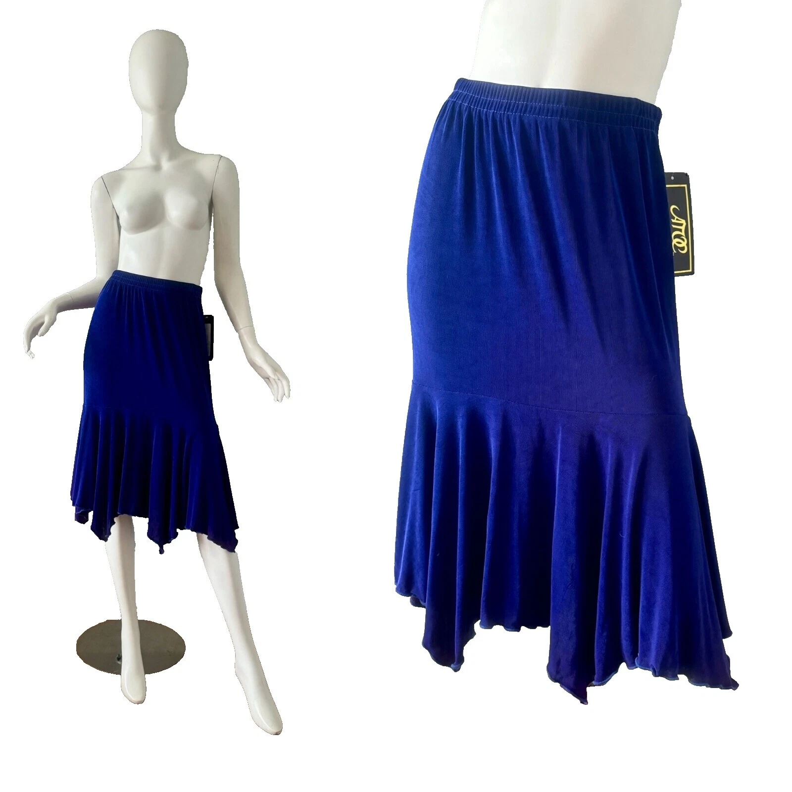 Saias femininas Vintage Casual de Acetato